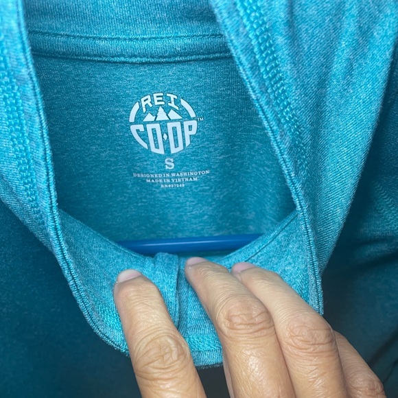 REI quarter zip blue/green base layer Sz S - Picture 3 of 4